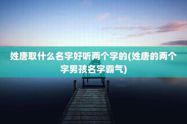 姓唐取什么名字好听两个字的(姓唐的两个字男孩名字霸气)