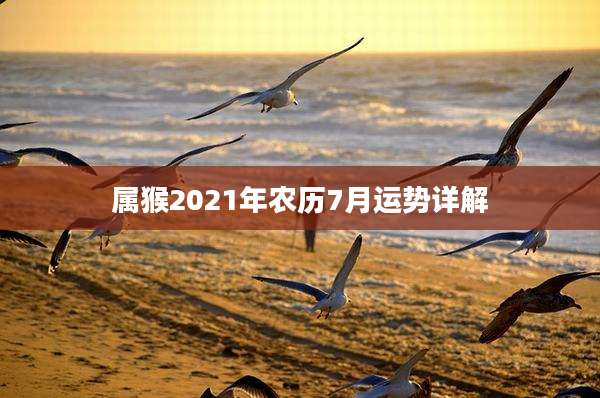 属猴2021年农历7月运势详解
