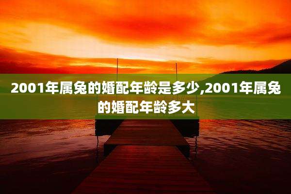 2001年属兔的婚配年龄是多少,2001年属兔的婚配年龄多大