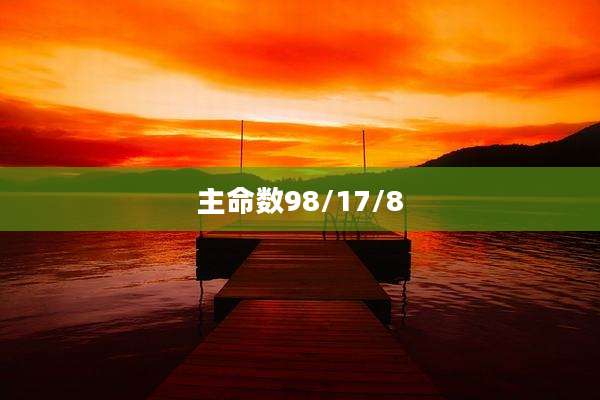 主命数98/17/8