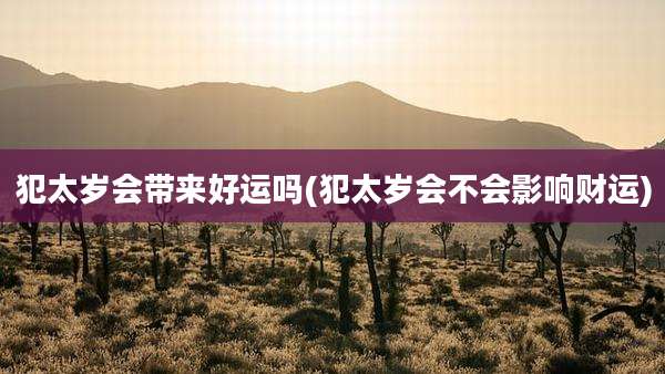 犯太岁会带来好运吗(犯太岁会不会影响财运)