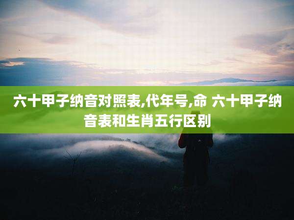 六十甲子纳音对照表,代年号,命 六十甲子纳音表和生肖五行区别