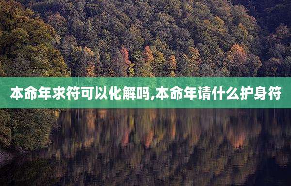本命年求符可以化解吗,本命年请什么护身符