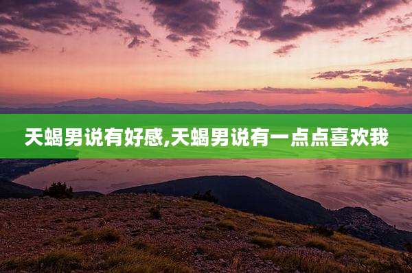 天蝎男说有好感,天蝎男说有一点点喜欢我