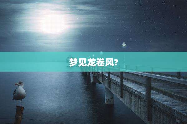 梦见龙卷风?