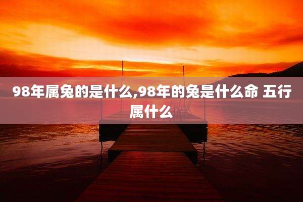 98年属兔的是什么,98年的兔是什么命 五行属什么