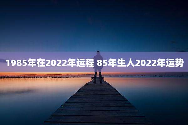 1985年在2022年运程 85年生人2022年运势