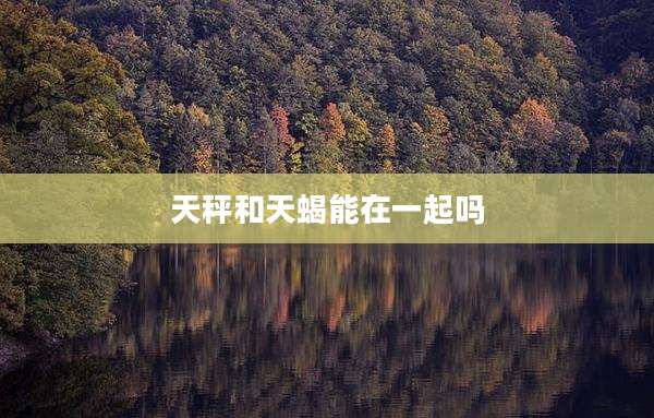 天秤和天蝎能在一起吗