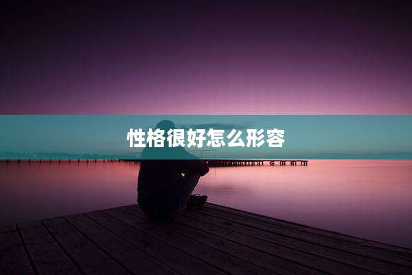 性格很好怎么形容