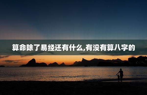 算命除了易经还有什么,有没有算八字的