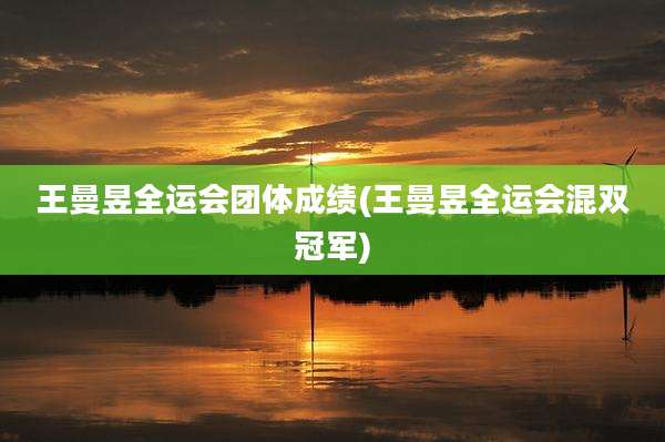 王曼昱全运会团体成绩(王曼昱全运会混双冠军)