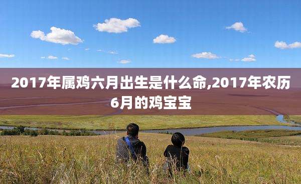 2017年属鸡六月出生是什么命,2017年农历6月的鸡宝宝