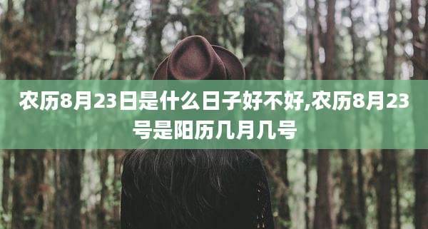 农历8月23日是什么日子好不好,农历8月23号是阳历几月几号