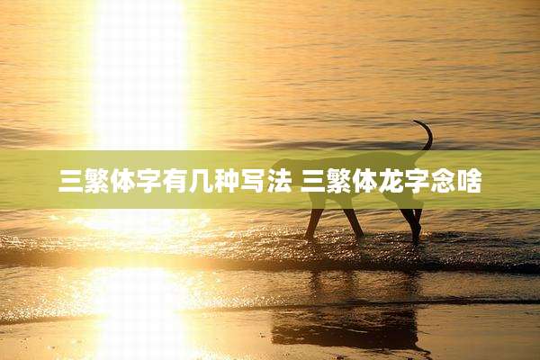 三繁体字有几种写法 三繁体龙字念啥