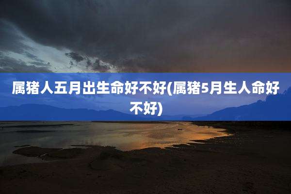 属猪人五月出生命好不好(属猪5月生人命好不好)