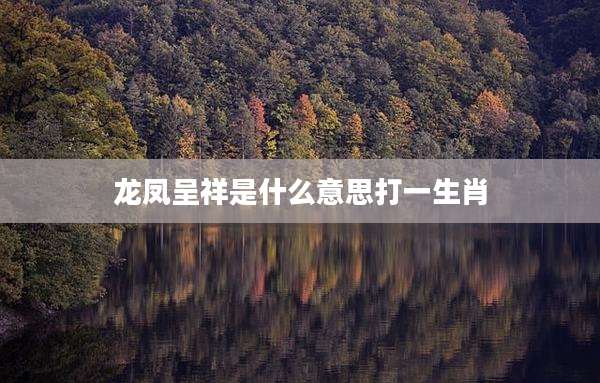 龙凤呈祥是什么意思打一生肖
