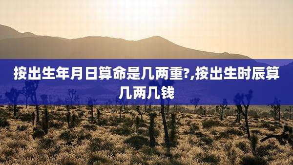 按出生年月日算命是几两重?,按出生时辰算几两几钱