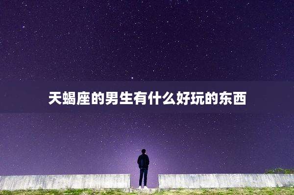 天蝎座的男生有什么好玩的东西