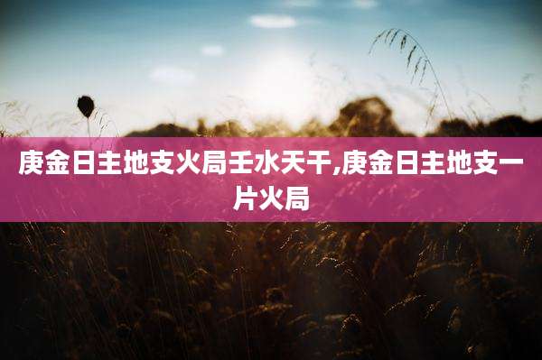 庚金日主地支火局壬水天干,庚金日主地支一片火局