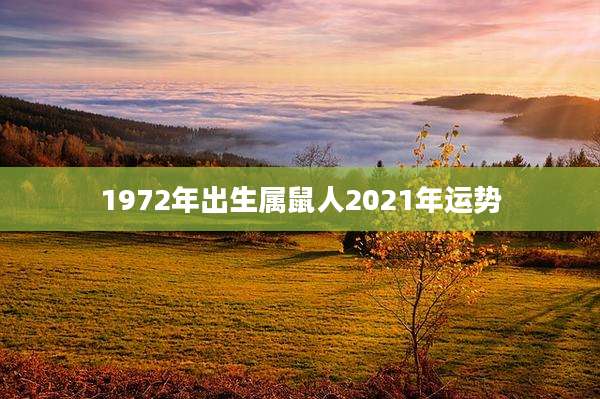 1972年出生属鼠人2021年运势