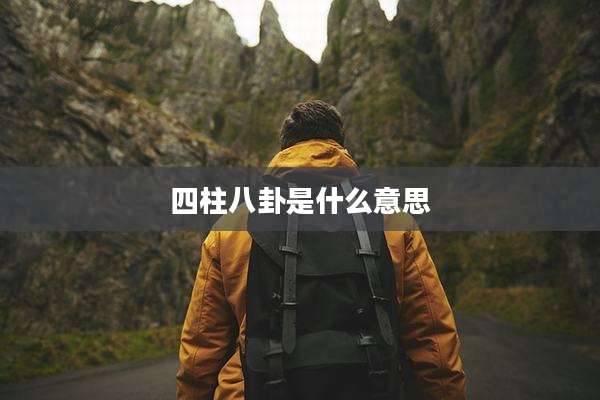 四柱八卦是什么意思
