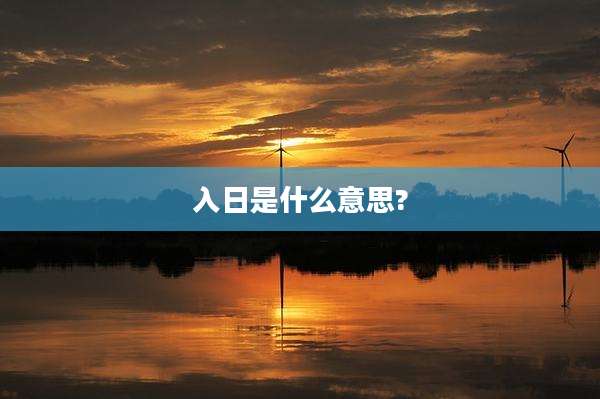 入日是什么意思?