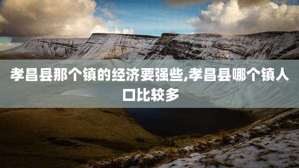 孝昌县那个镇的经济要强些,孝昌县哪个镇人口比较多