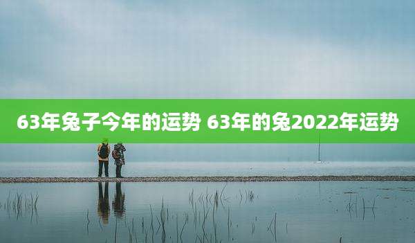 63年兔子今年的运势 63年的兔2022年运势