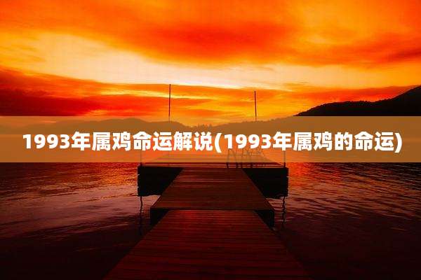 1993年属鸡命运解说(1993年属鸡的命运)