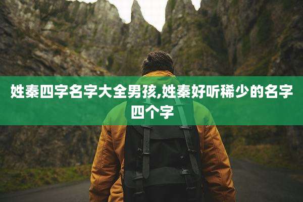 姓秦四字名字大全男孩,姓秦好听稀少的名字四个字