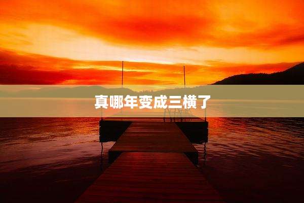 真哪年变成三横了
