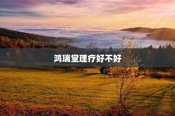 鸿瑞堂理疗好不好