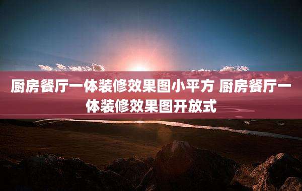 厨房餐厅一体装修效果图小平方 厨房餐厅一体装修效果图开放式