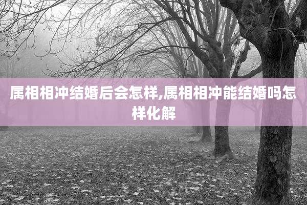 属相相冲结婚后会怎样,属相相冲能结婚吗怎样化解