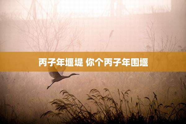 丙子年堰堤 你个丙子年围堰