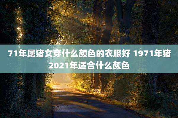 71年属猪女穿什么颜色的衣服好 1971年猪2021年适合什么颜色