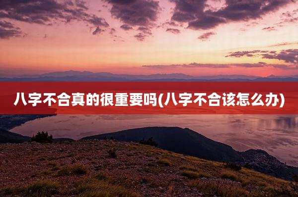八字不合真的很重要吗(八字不合该怎么办)
