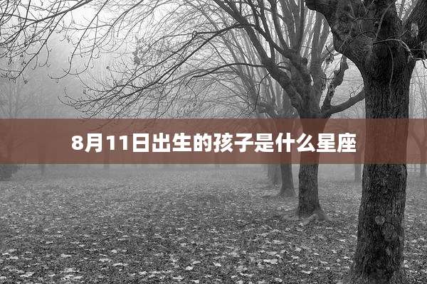 8月11日出生的孩子是什么星座