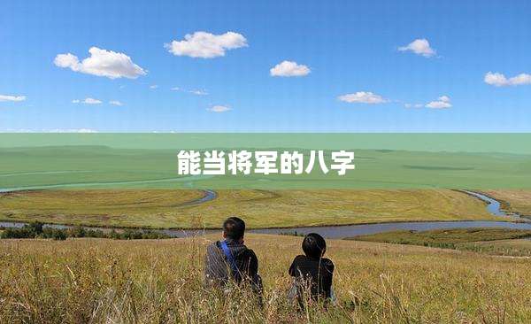 能当将军的八字