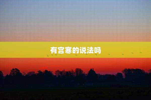 有宫寒的说法吗