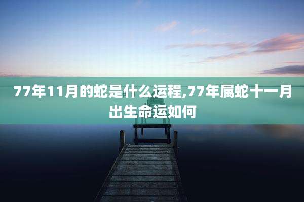 77年11月的蛇是什么运程,77年属蛇十一月出生命运如何