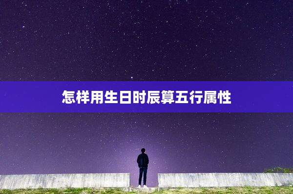 怎样用生日时辰算五行属性
