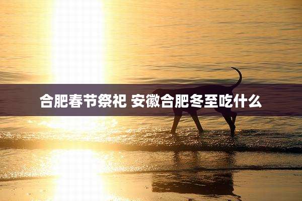 合肥春节祭祀 安徽合肥冬至吃什么