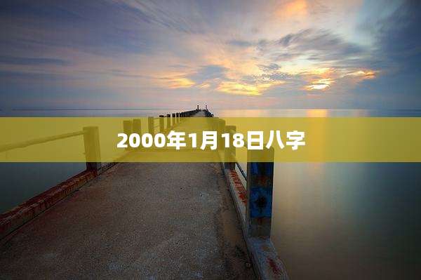 2000年1月18日八字