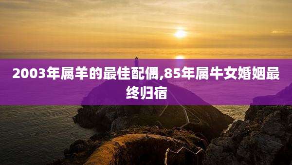 2003年属羊的最佳配偶,85年属牛女婚姻最终归宿