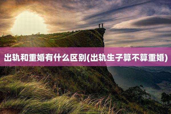 出轨和重婚有什么区别(出轨生子算不算重婚)