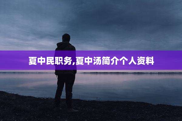 夏中民职务,夏中汤简介个人资料