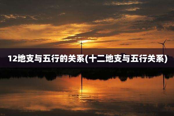 12地支与五行的关系(十二地支与五行关系)