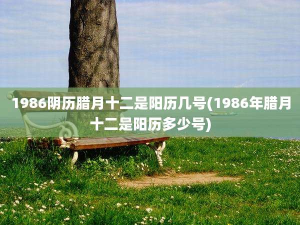 1986阴历腊月十二是阳历几号(1986年腊月十二是阳历多少号)