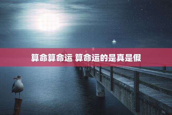 算命算命运 算命运的是真是假